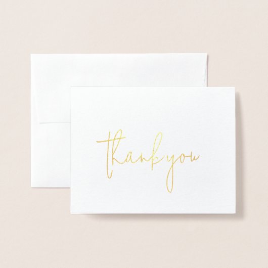 Elegante gouden folie Dank u Folie Kaarten (Voorkant met envelop)