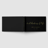 Elegante gouden folie Een viering van het leven be Gastenboek (Volledig)