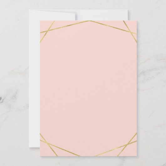 Elegante gouden folie geometrische Bat Mitzvah uit Kaart (Achterkant)