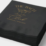 Elegante gouden folie gestempeld Bach Club Custom  Folie Servetten<br><div class="desc">Elegante gouden folie gestempeld Bach Club aangepaste servetten. Aanpassen met de naam en datum van uw evenement. Verkrijgbaar in meerdere kleuren.</div>