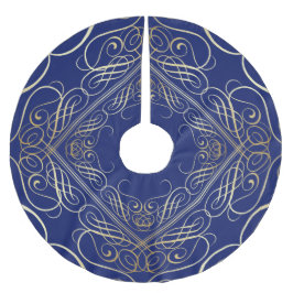 Elegante gouden folie look filigraan scrollwork bl kerstboom rok