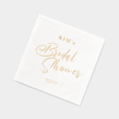 Elegante gouden folie script vrijgezellenfeest par folie servetten (Links)