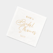 Elegante gouden folie script vrijgezellenfeest par servetten (Links)