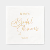 Elegante gouden folie script vrijgezellenfeest par servetten (Voorkant)