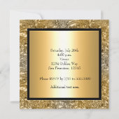 Elegante gouden folie-uitlook voor elke uitnodigin kaart (Achterkant)