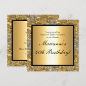 Elegante gouden folie-uitnodiging voor elk eveneme kaart (Voorkant / Achterkant)