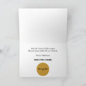 Elegante gouden folieboom met rode Ornamenten Kaart (Binnen)