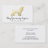 Elegante gouden foliehond visitekaartje (Voorkant / Achterkant)