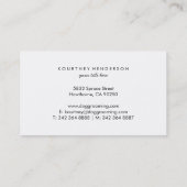 Elegante gouden foliehond visitekaartje (Achterkant)