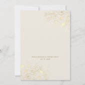 Elegante  gouden foto bruiloft kaart (Achterkant)
