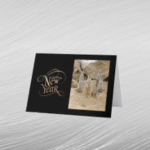 Elegante Gouden Foto Stokstaartje Nieuwjaar