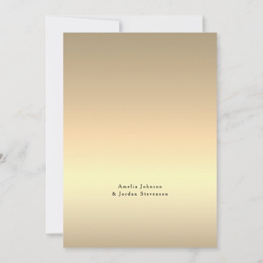 Elegante gouden foto verlovingsfeest uitnodiging (Achterkant)