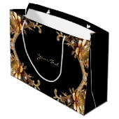 Elegante Gouden Frame Geschenkzak Groot Cadeauzakje (Achterkant Gekanteld)