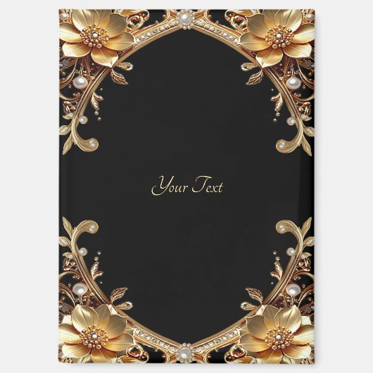 Elegante gouden frame magneet (Voorkant)