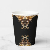 Elegante Gouden Frame Papieren Bekers (Rechts)