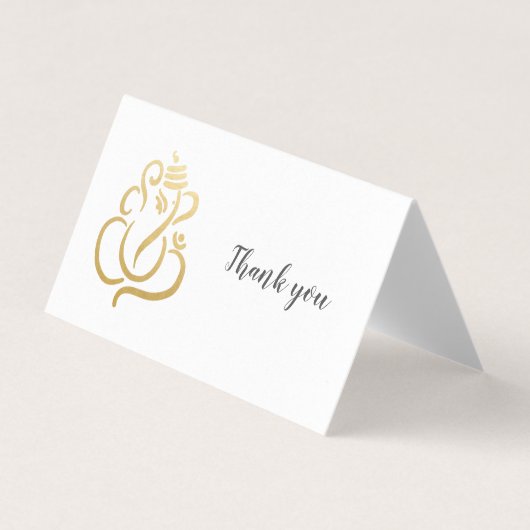 Elegante Gouden Ganesh / Indiase God Kaart (Voorkant)