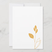 Elegante gouden gebladerte Botanische 60e verjaard Kaart (Achterkant)