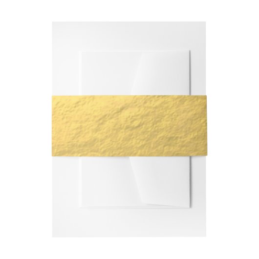 Elegante Gouden Gedrukte Folie Uitnodigingen Wikkel (Voorkant Voorbeeld)