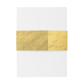 Elegante Gouden Gedrukte Folie Uitnodigingen Wikkel (Achterkant Voorbeeld)