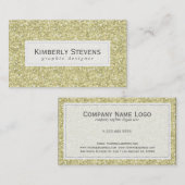 Elegante Gouden Gele Glitter & Sparkles Visitekaartje (Voorkant / Achterkant)