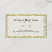 Elegante Gouden Gele Glitter & Sparkles Visitekaartje (Achterkant)