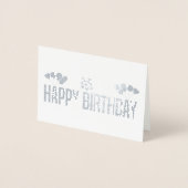 Elegante gouden gelukkige verjaardagsballonnen folie kaarten (Voorkant)