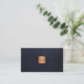 Elegante gouden gemoderniseerde QR-code navy Visitekaartje (Staand voorkant)