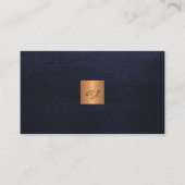 Elegante gouden gemoderniseerde QR-code navy Visitekaartje (Voorkant)