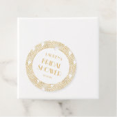 Elegante gouden geometrische Art Deco bruidsdouche Bedankjes Labels (In situ)