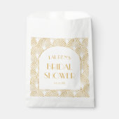 Elegante Gouden Geometrische Art Deco Bruiloft Fee Bedankzakje (Voorkant)