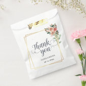 Elegante Gouden Geometrische Bloemen Dank u bruilo Bedankzakje (Gezegeld)
