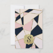 Elegante gouden geometrische driehoeken kaart (Achterkant)