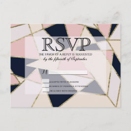 Elegante gouden geometrische driehoeken uitnodiging briefkaart