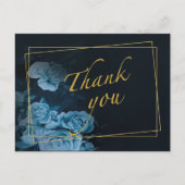 Elegante Gouden Geometrische Lijst Bedankt Postkaa Briefkaart (Voorkant)