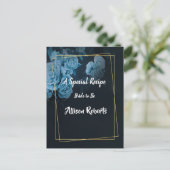 Elegante Gouden Geometrische Lijst Bruidsdouche Briefkaart (Staand voorkant)