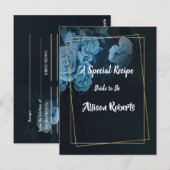 Elegante Gouden Geometrische Lijst Bruidsdouche Briefkaart (Voorkant / Achterkant)