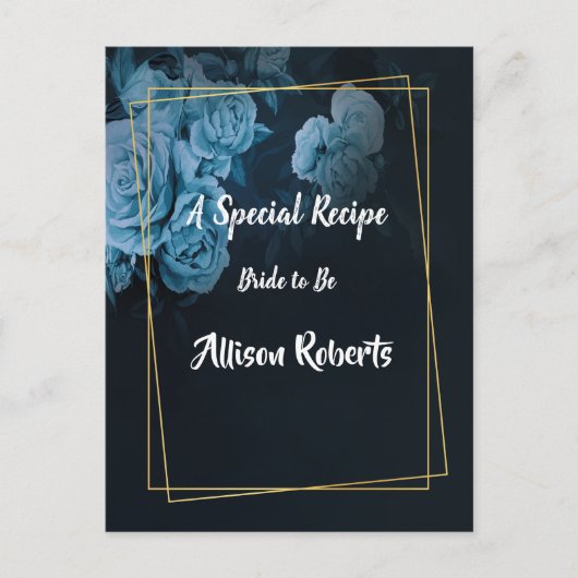 Elegante Gouden Geometrische Lijst Bruidsdouche Briefkaart (Voorkant)