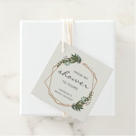 Elegante Gouden Geometrische Moderne Boho Bruidsdo Bedankjes Labels