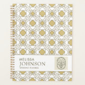 Elegante Gouden Geometrische Weekplanner Planner (Voorkant)