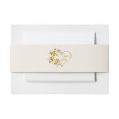 Elegante gouden gepersonaliseerde bruiloft uitnodi uitnodigingen wikkel (Voorkant Voorbeeld)