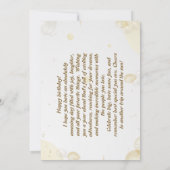 Elegante gouden gepersonaliseerde verjaardagsfotok kaart (Achterkant)