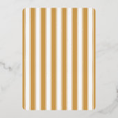 Elegante gouden gestreepte uitnodigingen (Achterkant)