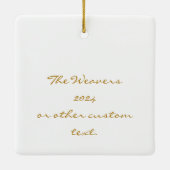 Elegante gouden gewoonte Johannes 3:16 Bijbel Kers Keramisch Ornament (Achterkant)