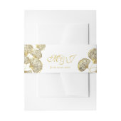 Elegante Gouden Ginkgo Biloba Bladeren Uitnodiging Uitnodigingen Wikkel (Voorkant Voorbeeld)