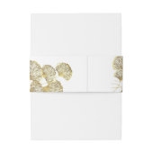 Elegante Gouden Ginkgo Biloba Bladeren Uitnodiging Uitnodigingen Wikkel (Achterkant Voorbeeld)