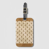 Elegante Gouden Giraffe Glitter Schittering Chic Bagagelabel (Voorkant (verticaal))