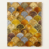 Elegante gouden girly zeemeermin schalen planner (Achterkant)