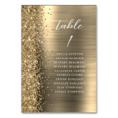 Elegante Gouden Glam Glitter Metallic Script Bruil Kaart (Voorkant)