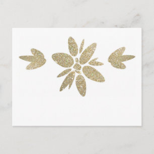 Elegante gouden glans bloem uitnodiging briefkaart