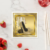 Elegante gouden glans hoge hak servetten (Insitu)